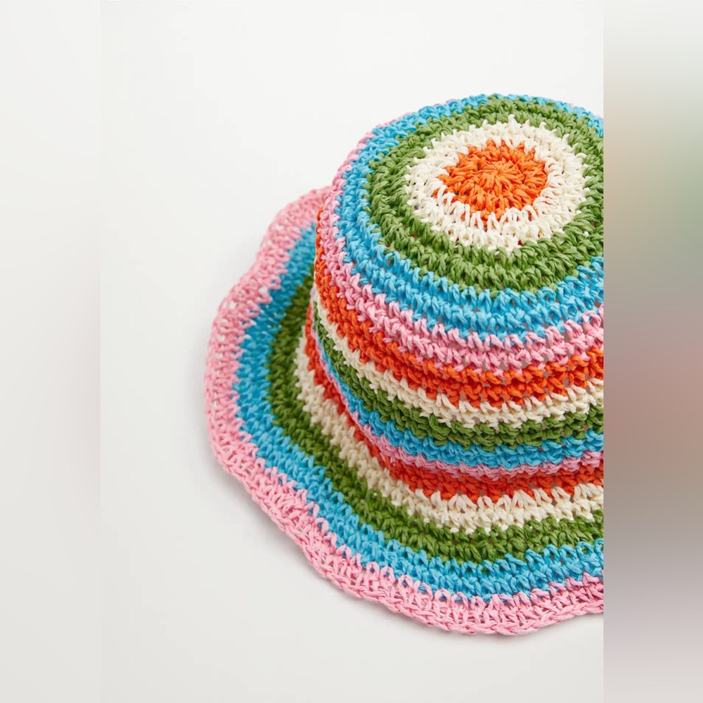 Striped Raffia Hat - Picture 3 of 7